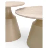 Zestaw 2 stolików kawowych ZURICH 70 cm 50 cm blat trawertyn podstawa kaszmir*Halmar