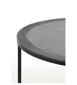 Zestaw 2 stolików TALCA 75 cm 67 cm czarny*L&L Best