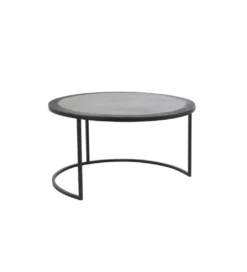 Zestaw 2 stolików TALCA 75 cm 67 cm czarny*L&L Best