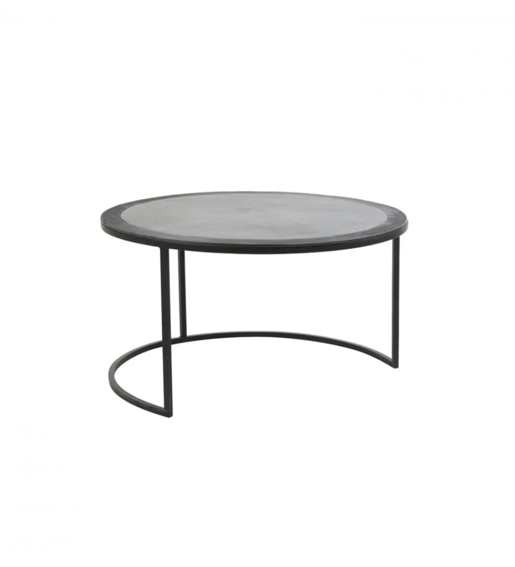 Zestaw 2 stolików TALCA 75 cm 67 cm czarny*L&L Best