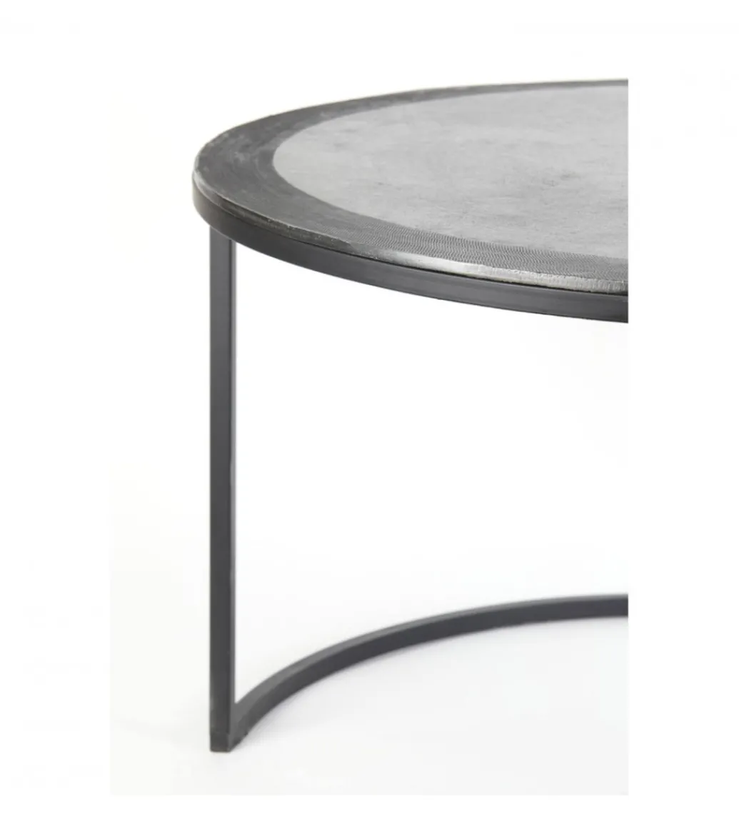 Zestaw 2 stolików TALCA 75 cm 67 cm czarny*L&L Best