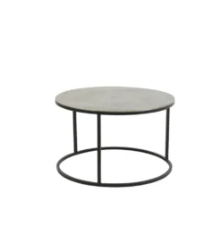 Zestaw 2 stolików TALCA 75 cm 67 cm srebrne*L&L Clearance