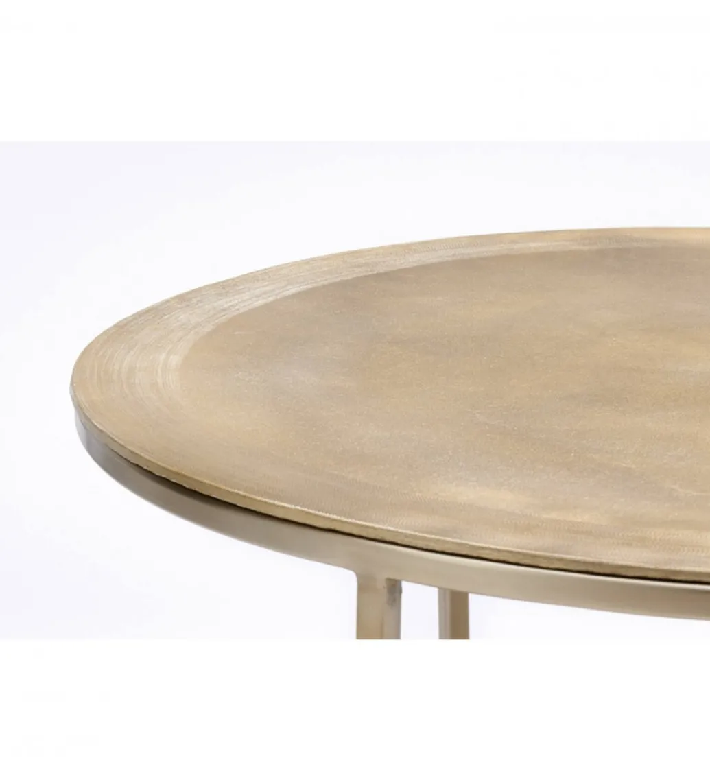 Zestaw 2 stolików TALCA 75 cm 65 cm złoty*L&L Outlet